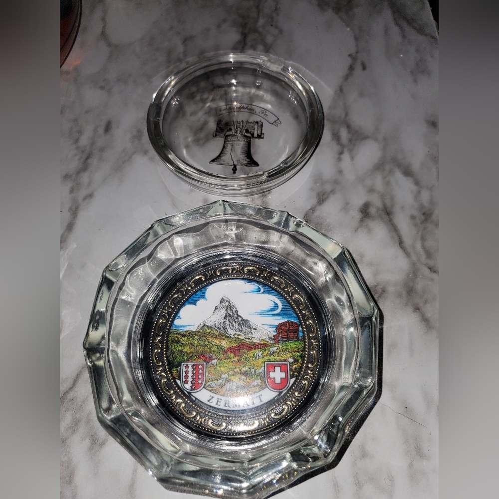 Switzerland ashtray and Philadelphia